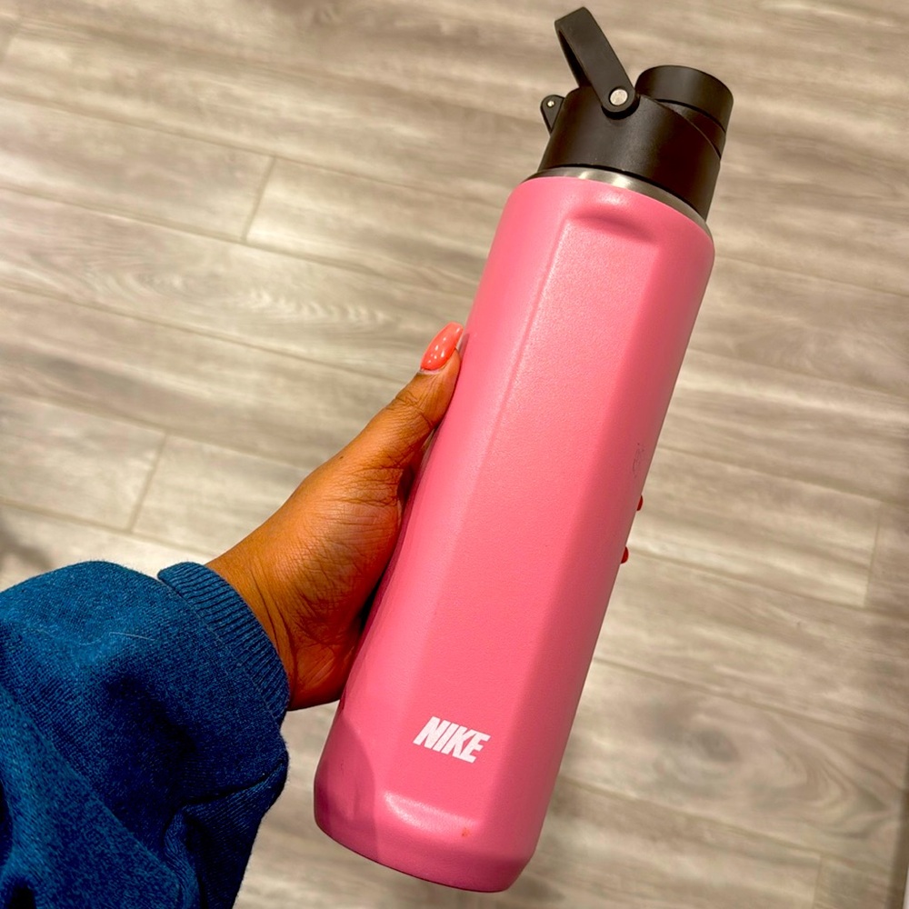 Nike pink travel water bottle